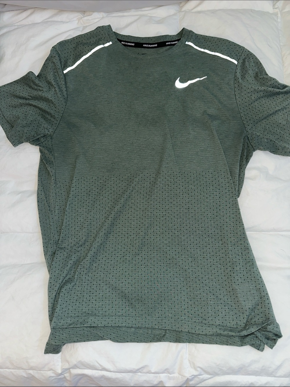 Nike Short-Sleeve Dri-FIT Running Tee in Olive